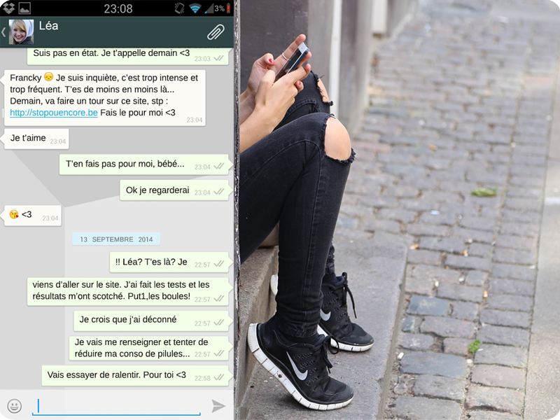Echanges d'SMS entre Léa et Franck